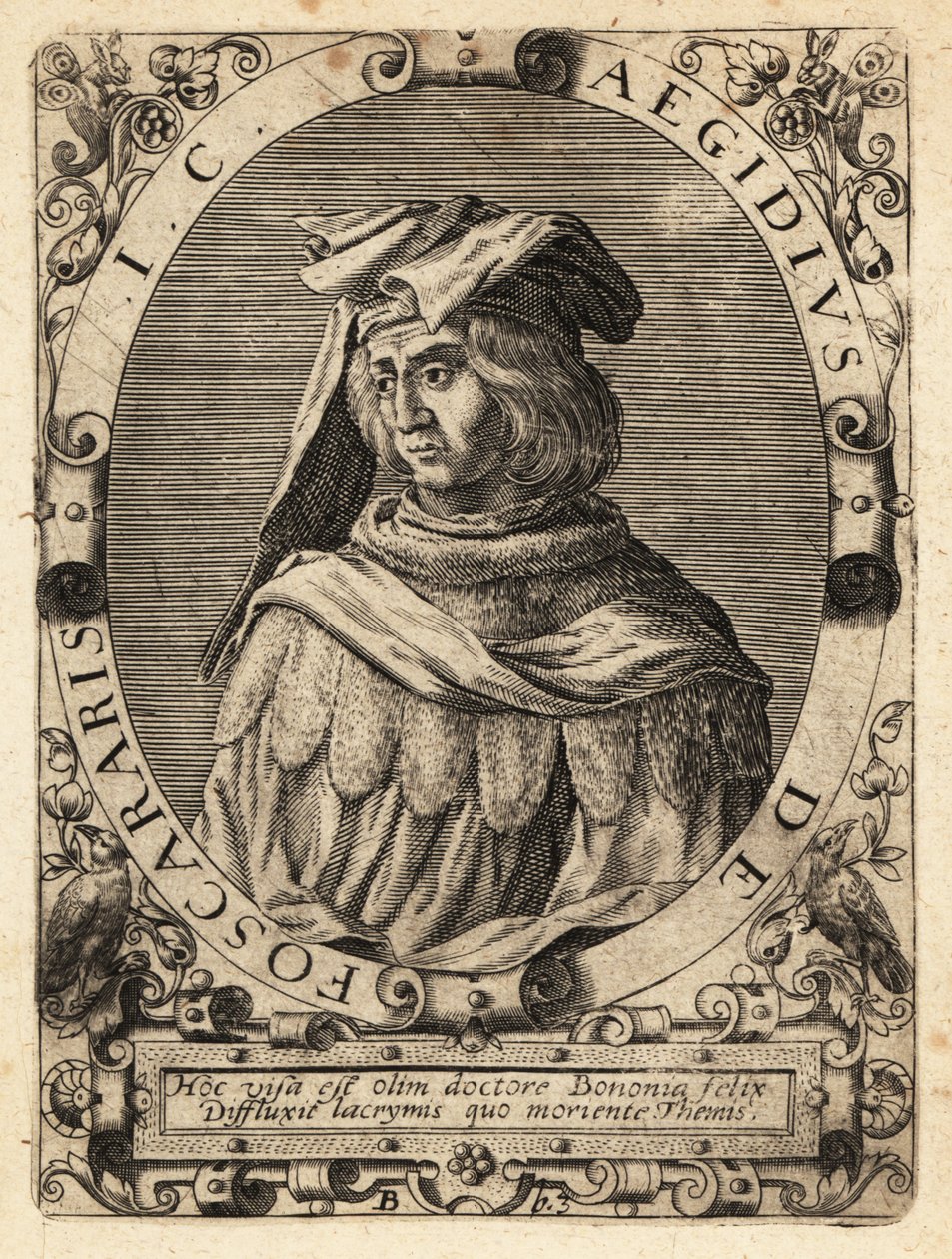 Egidio Foscherari, d. 1289, italiensk jurist. av Theodore de Bry