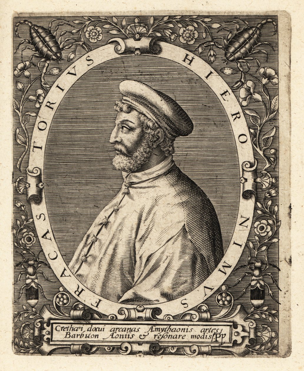 Girolamo Fracastoro, italiensk läkare av Theodore de Bry