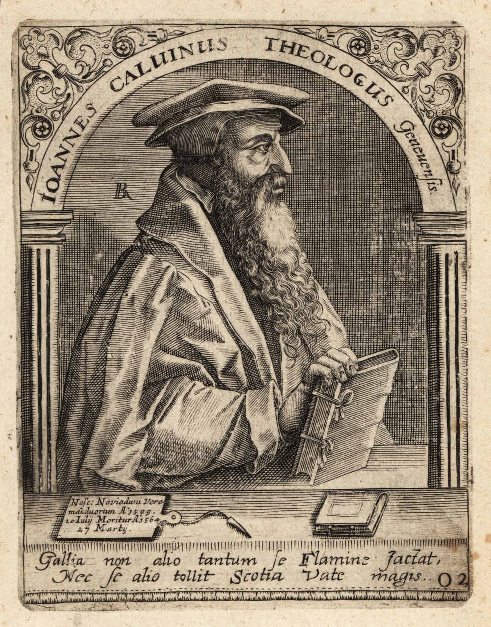 Jean Calvin av Theodore de Bry
