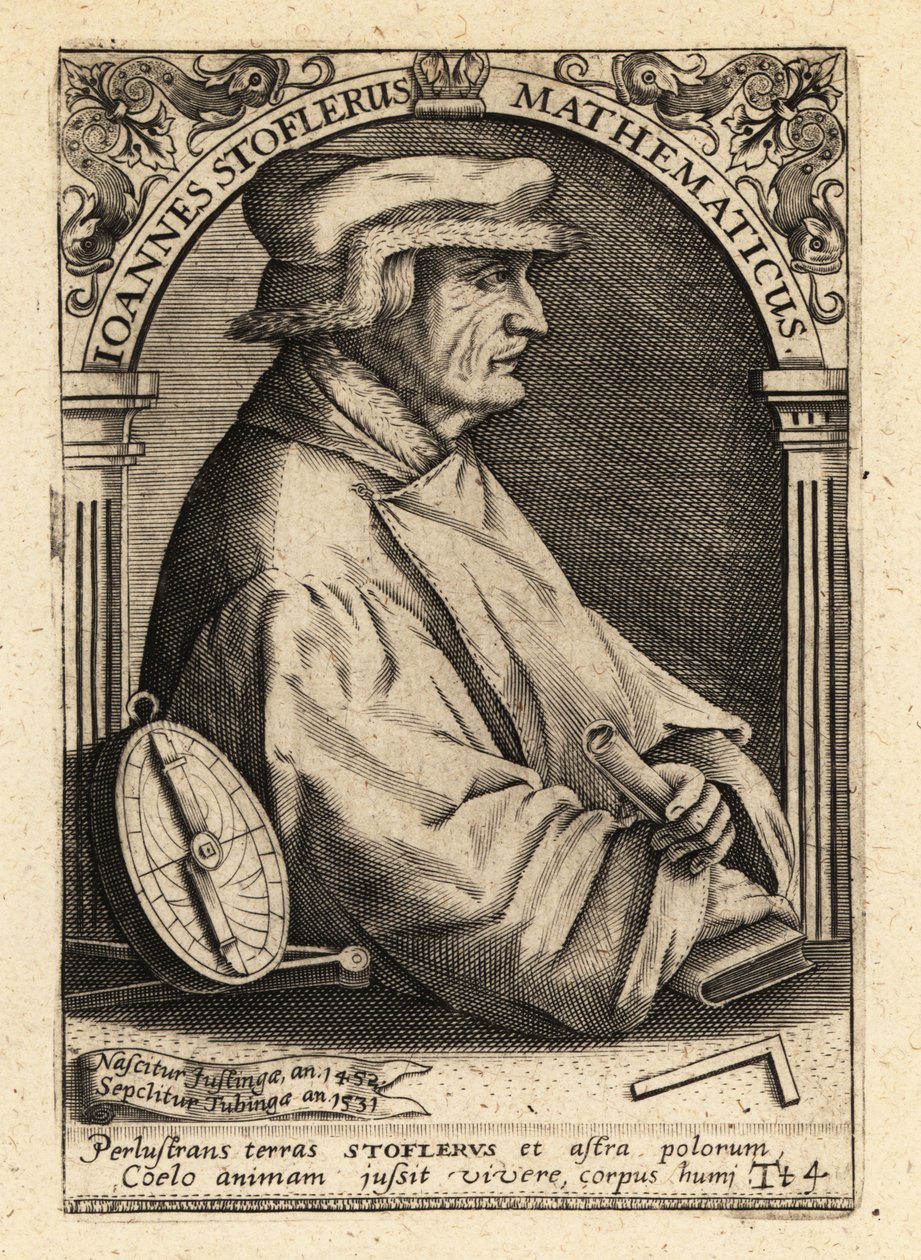 Johannes Stoffler, tysk matematiker. av Theodore de Bry