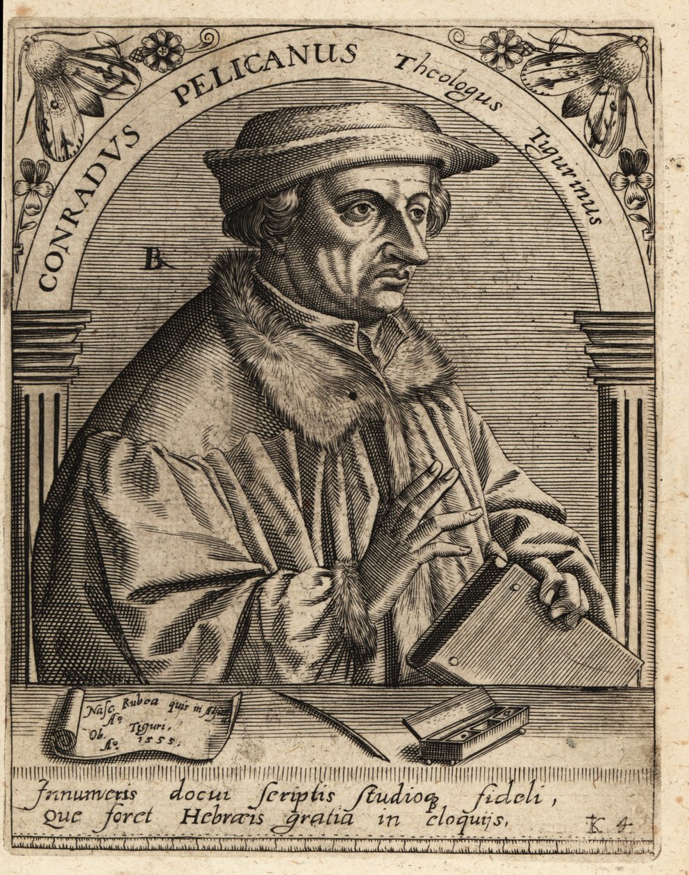 Konrad Pellikan av Theodore de Bry