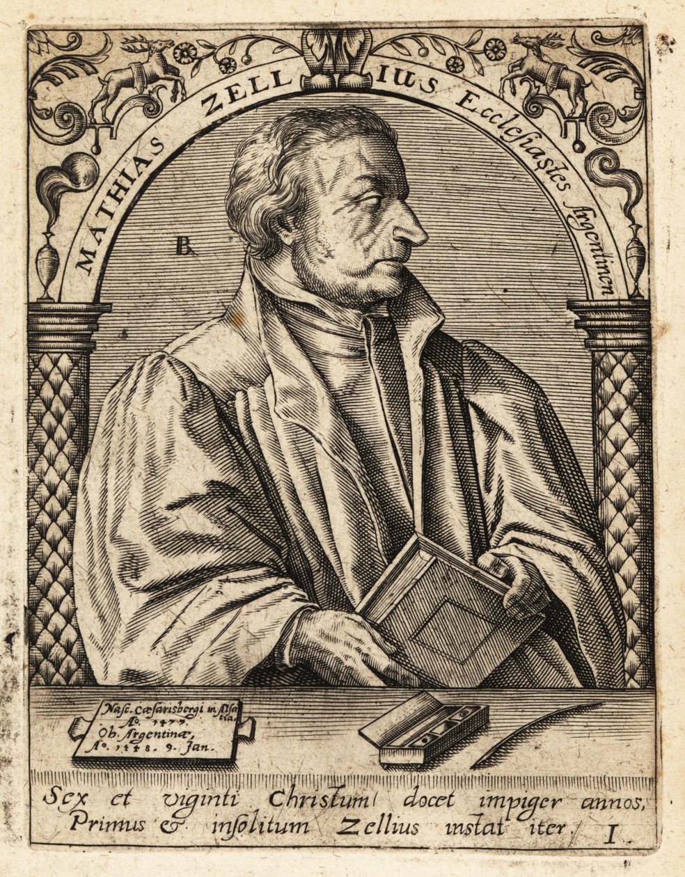 Matthäus Zell av Theodore de Bry