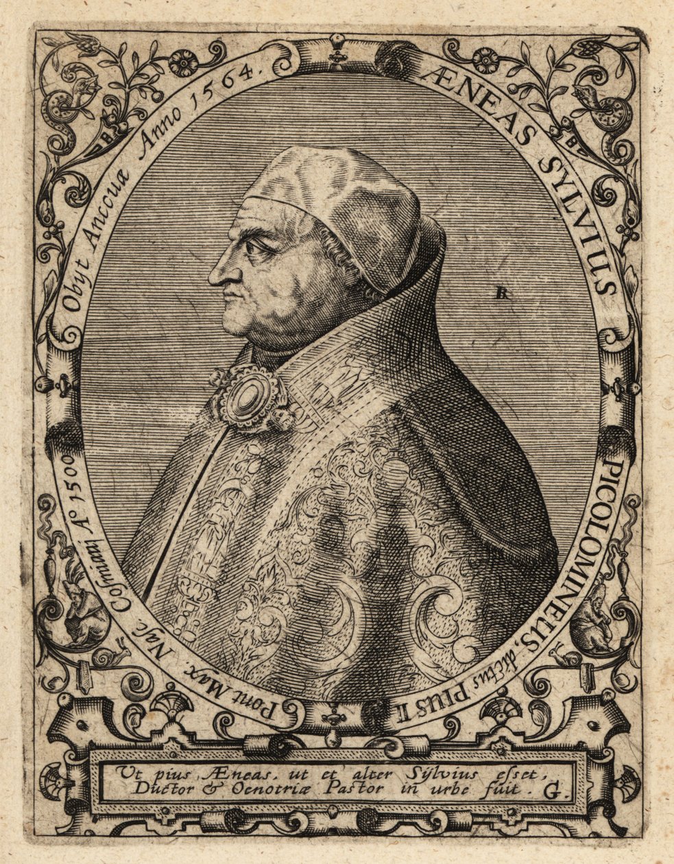 Påven Pius II av Theodore de Bry
