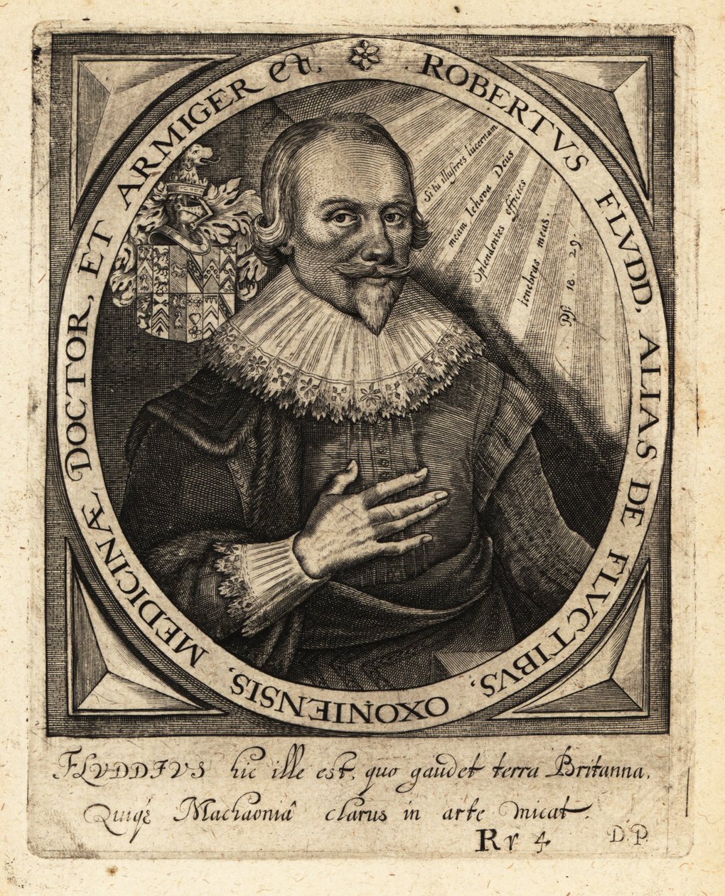 Robert Fludd, engelsk paracelsisk läkare. av Theodore de Bry