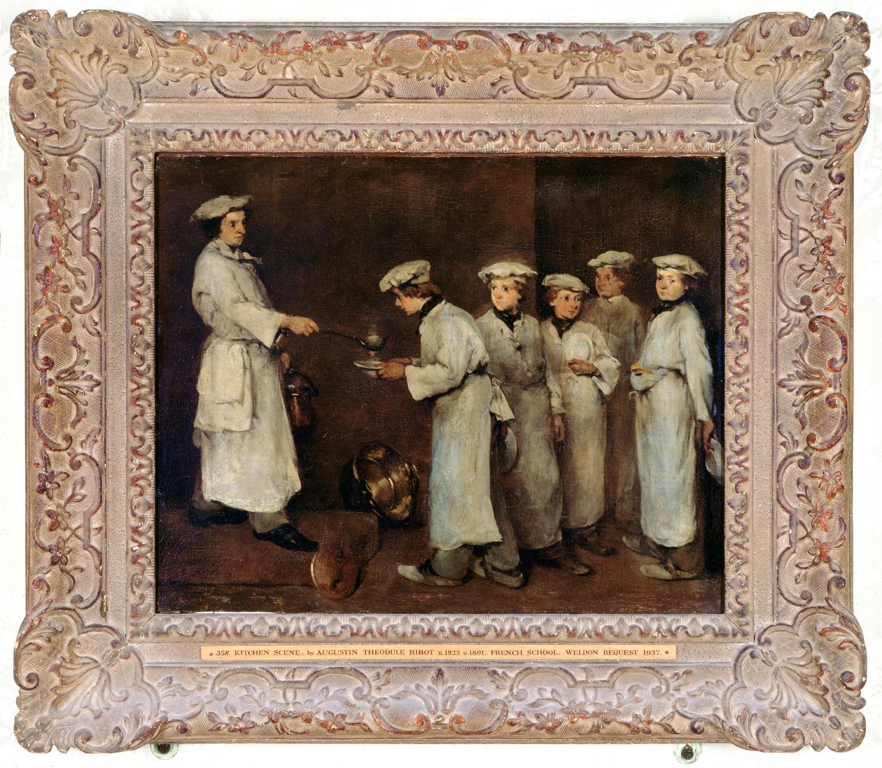 Köksscenen, tidigt 1860-tal av Theodule Ribot