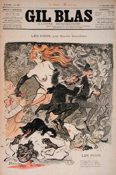 The Lunatics, från "Gil Blas" av Théophile Alexandre Steinlen