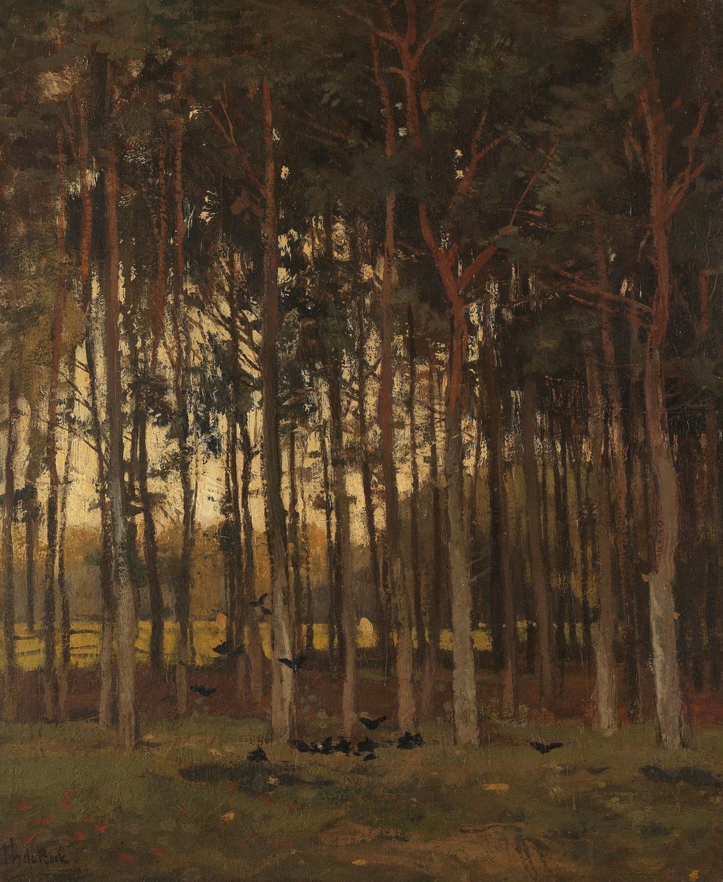 Utsikt i skogen av Theophile de Bock