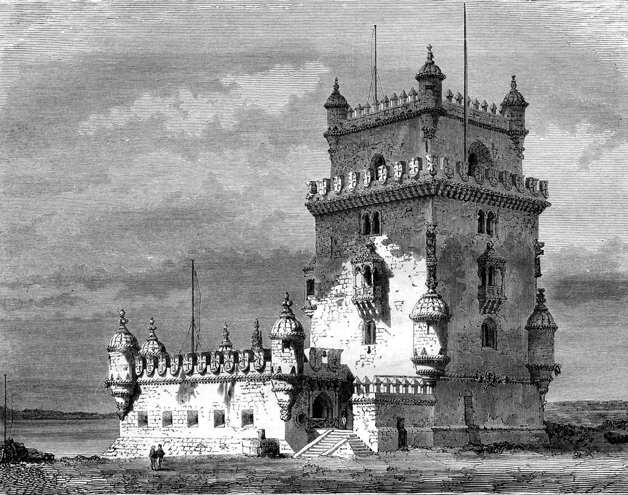 Belém Tower, Lissabon, Portugal, 1800-talet. av Therond