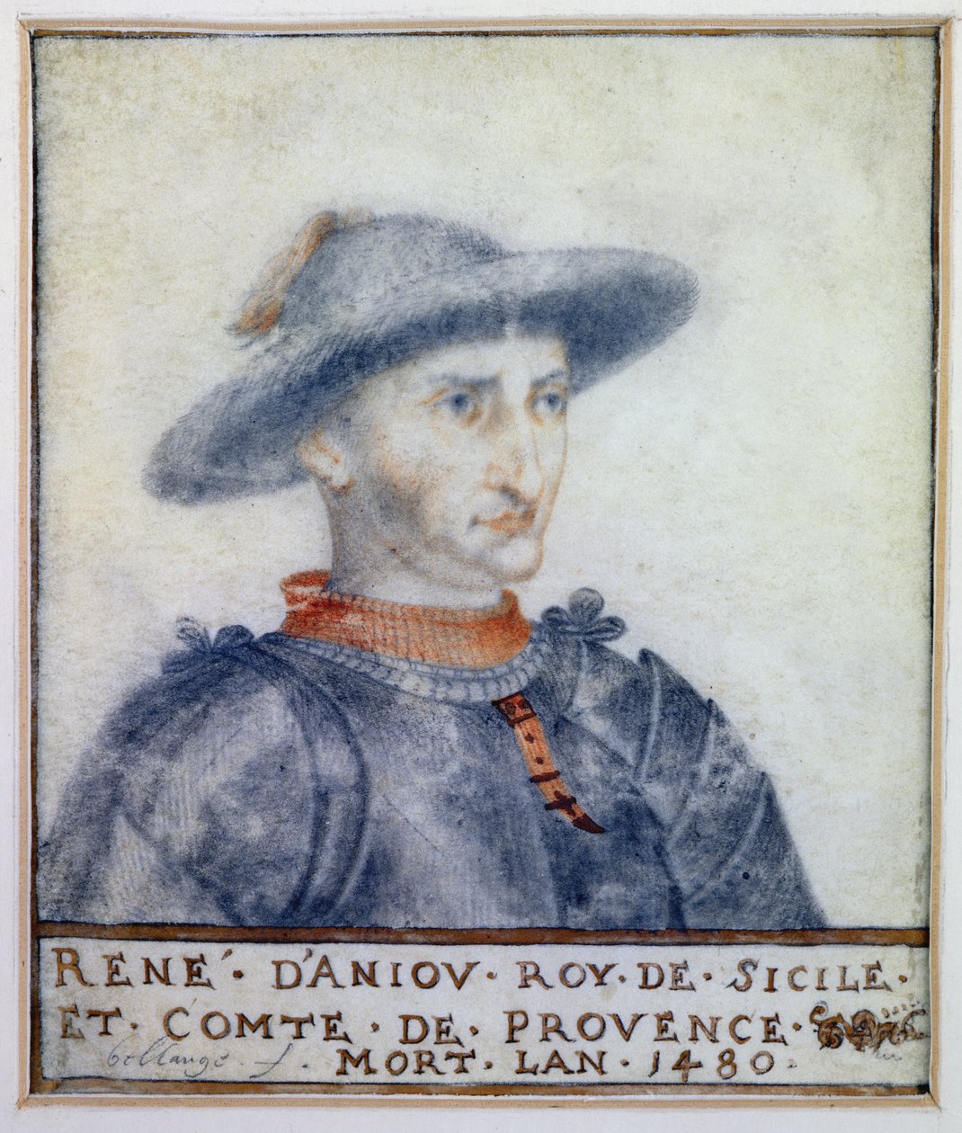 Porträtt av Rene I (1409-80), hertig av Anjou av Thierry Bellange