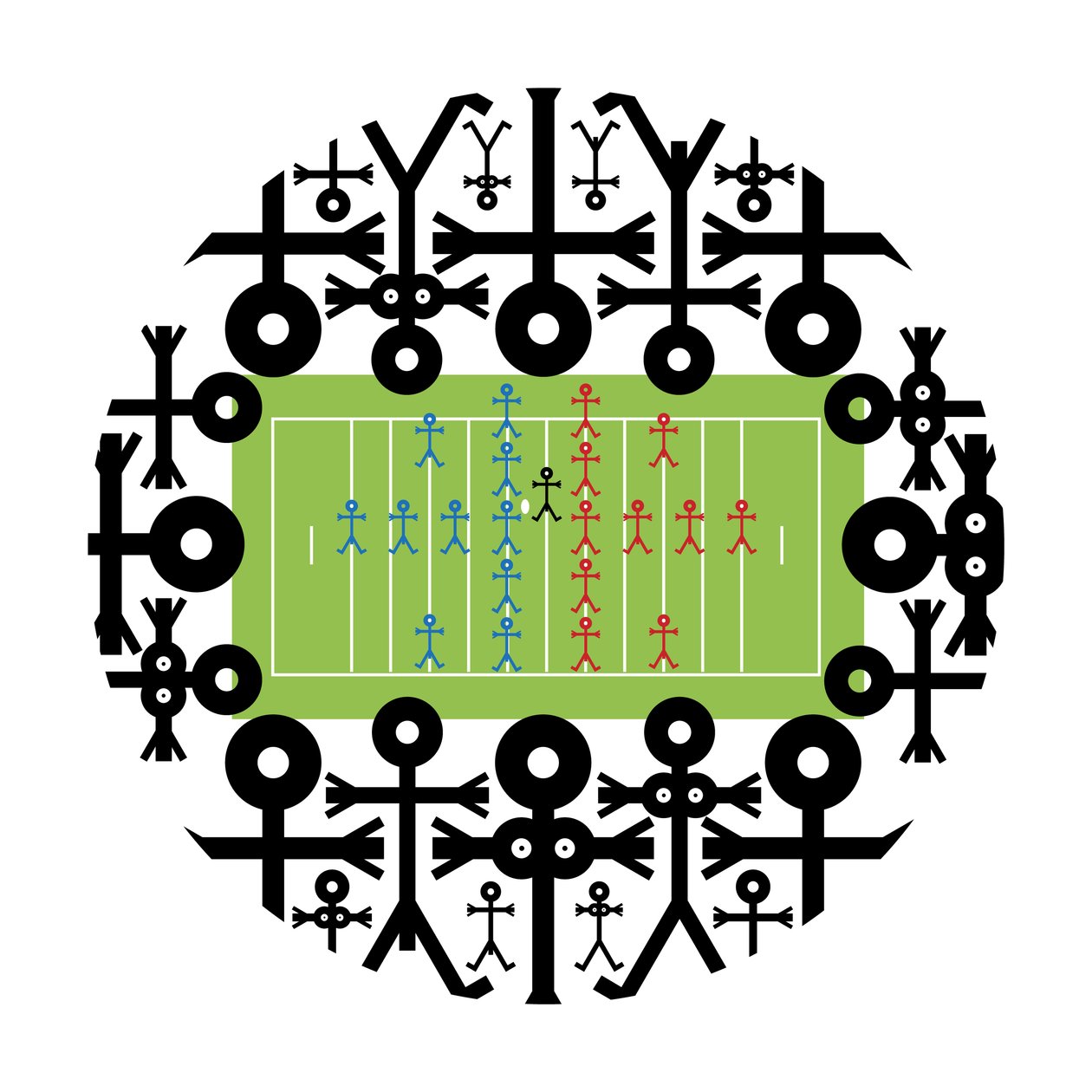 Crowd Icon Amerikansk fotboll, 2006 av Thisisnotme Thisisnotme