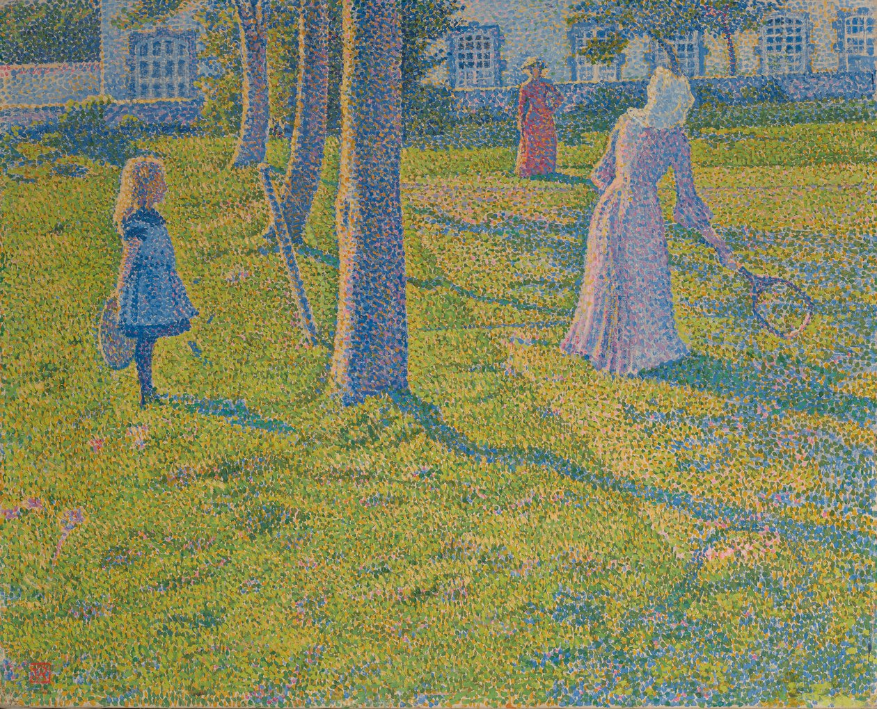 Tennisspelet, 1889. av Théo van Rysselberghe