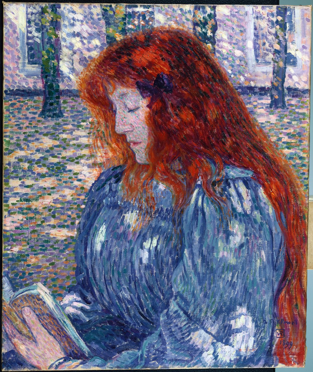 Kvinna som läser, 1899 av Théo van Rysselberghe