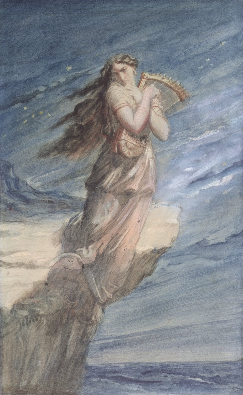 Sapphos död av Théodore Chassériau