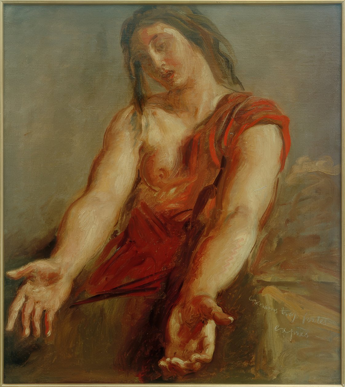 Vädjande kvinna (studie) av Théodore Chassériau