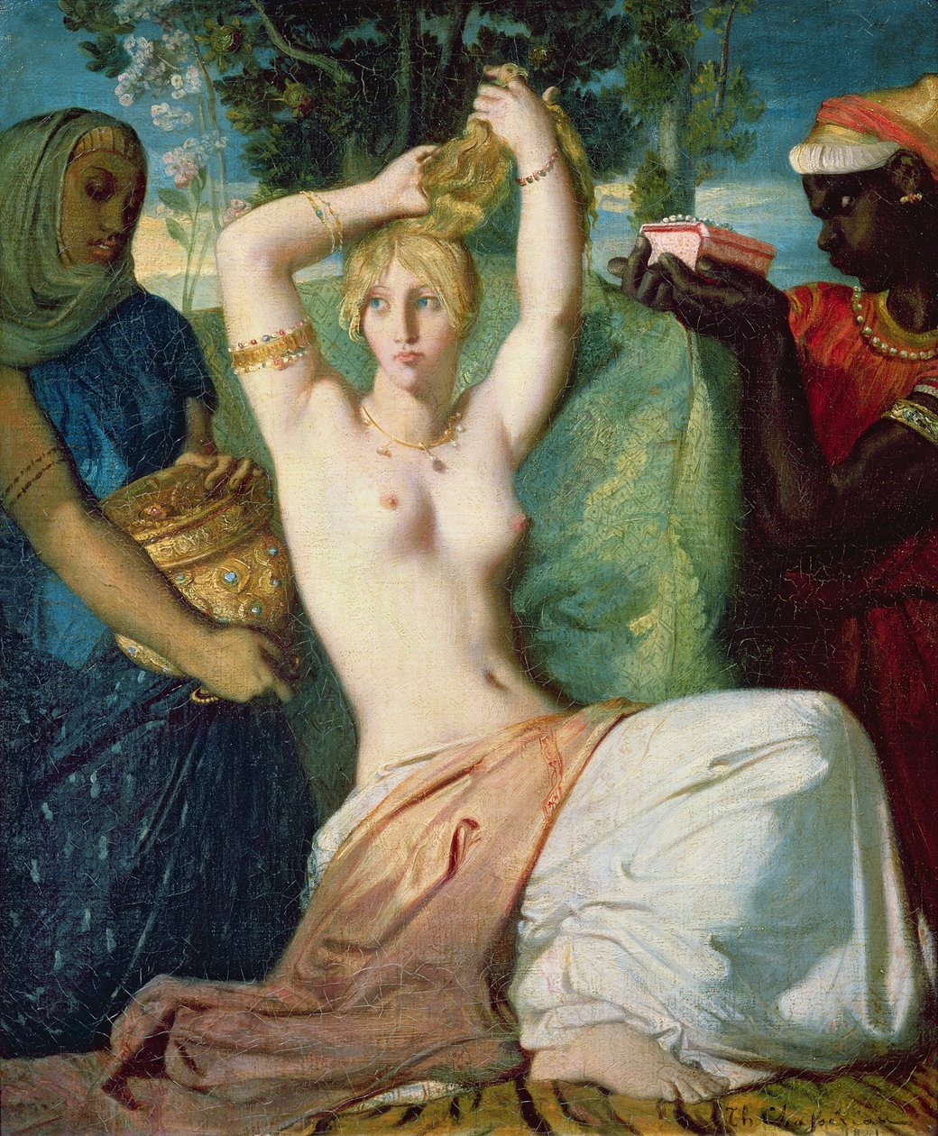 Esters toalett, 1841 av Théodore Chassériau