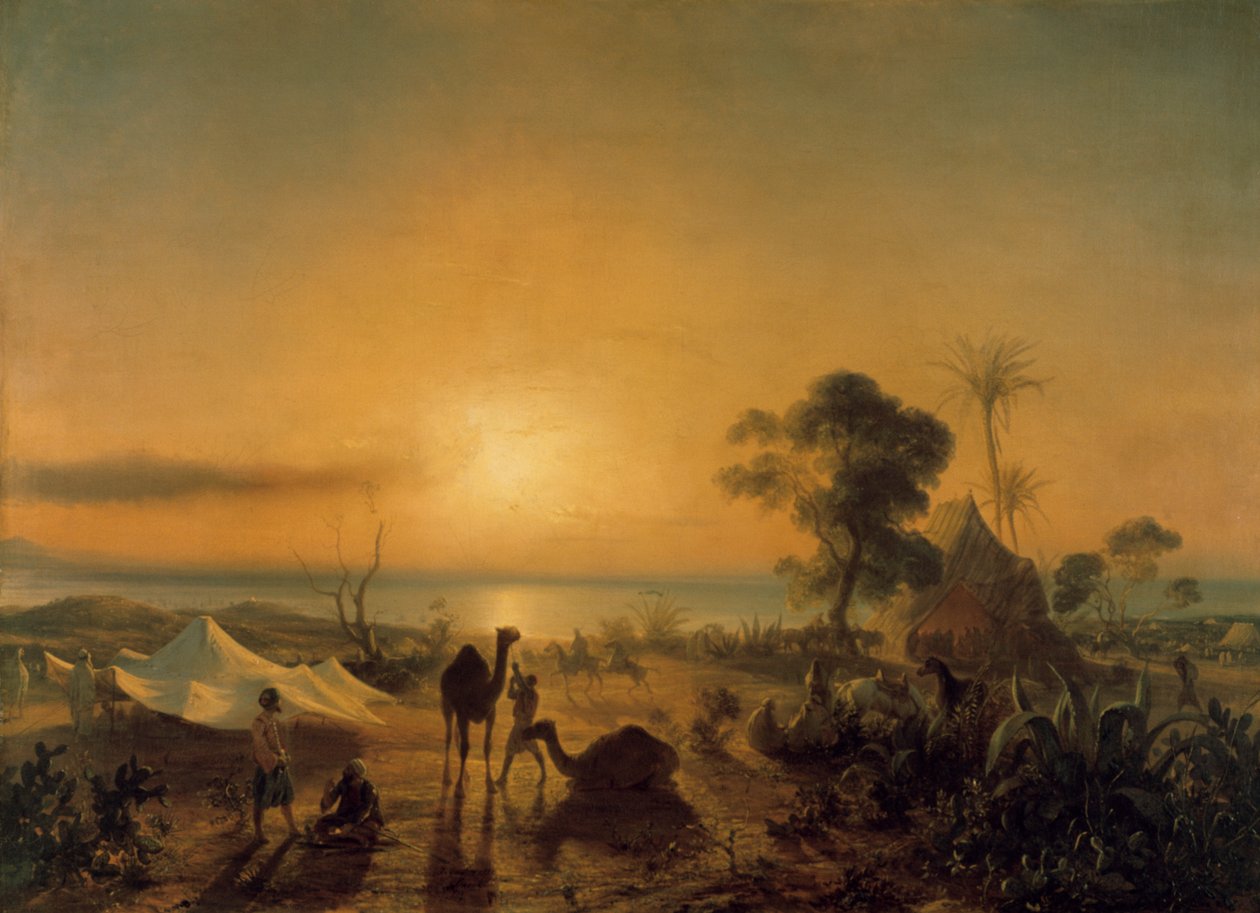 Lägret i Staoueli, 1830. av Jean Antoine Theodore Gudin