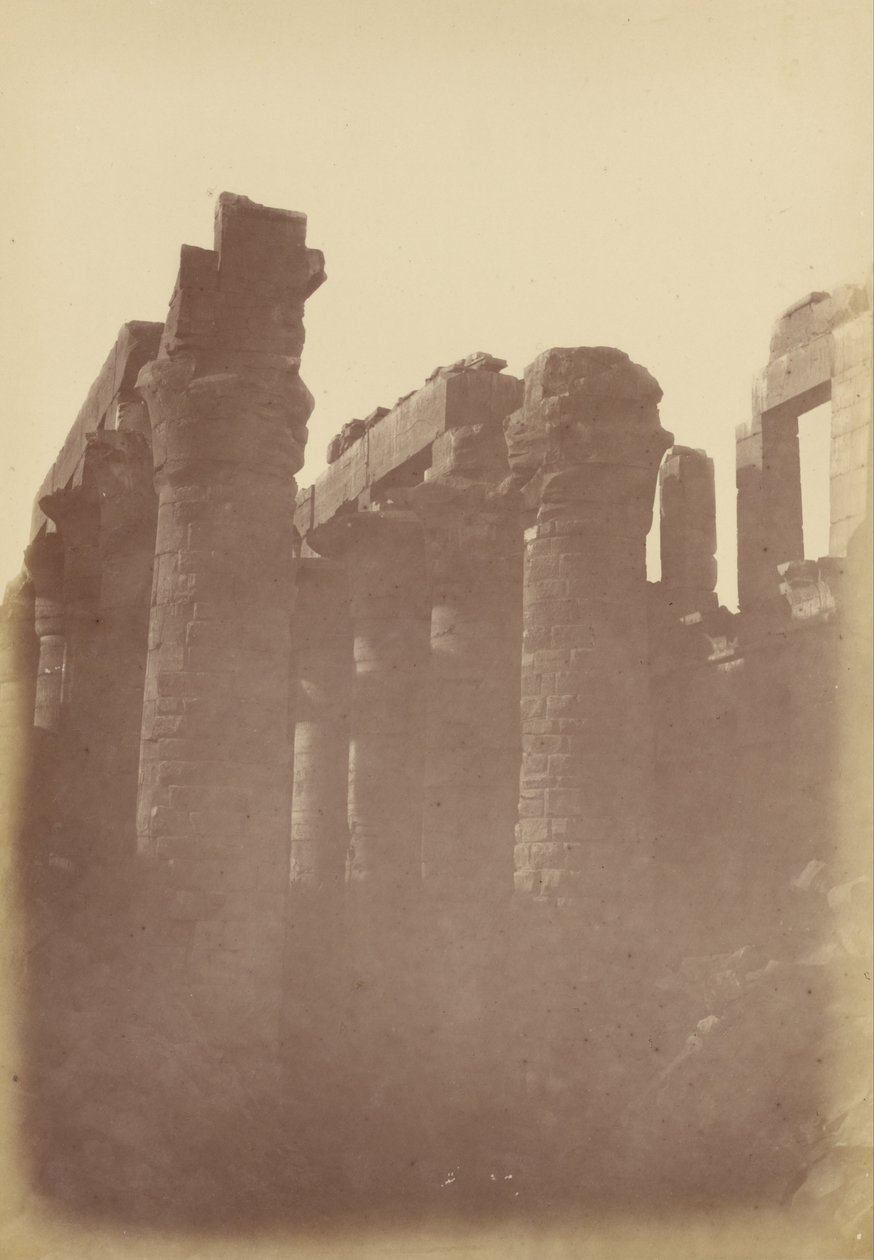 (Close View of the Pillars of the Hypostyle Room, Karnak) av Théodule Devéria
