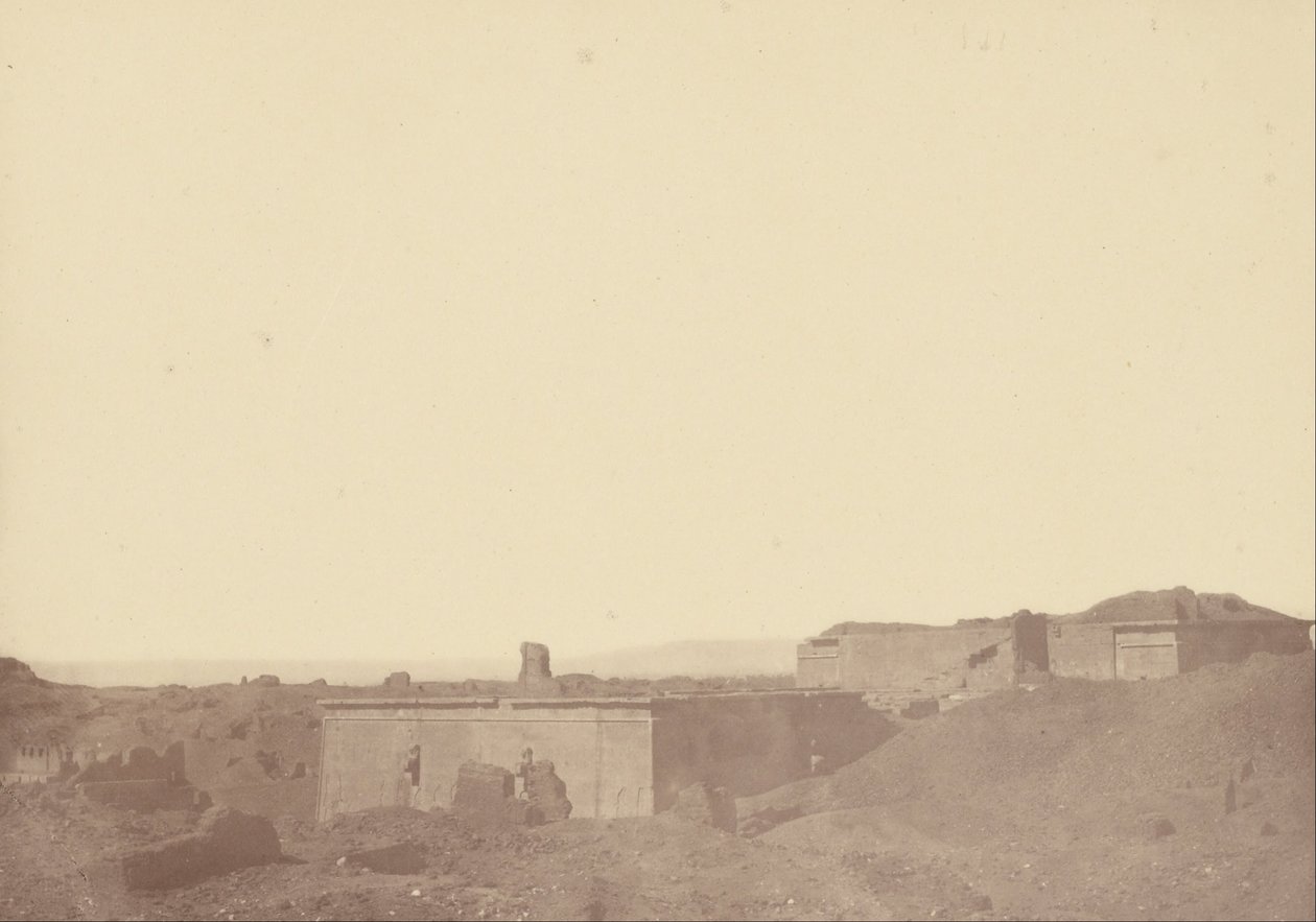 (Översikt över Edfu -templet) av Théodule Devéria