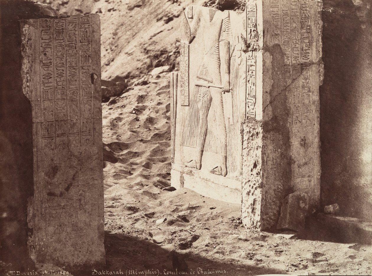 Ptahmoses grav, Saqqara Memphis, 1859. av Théodule Devéria