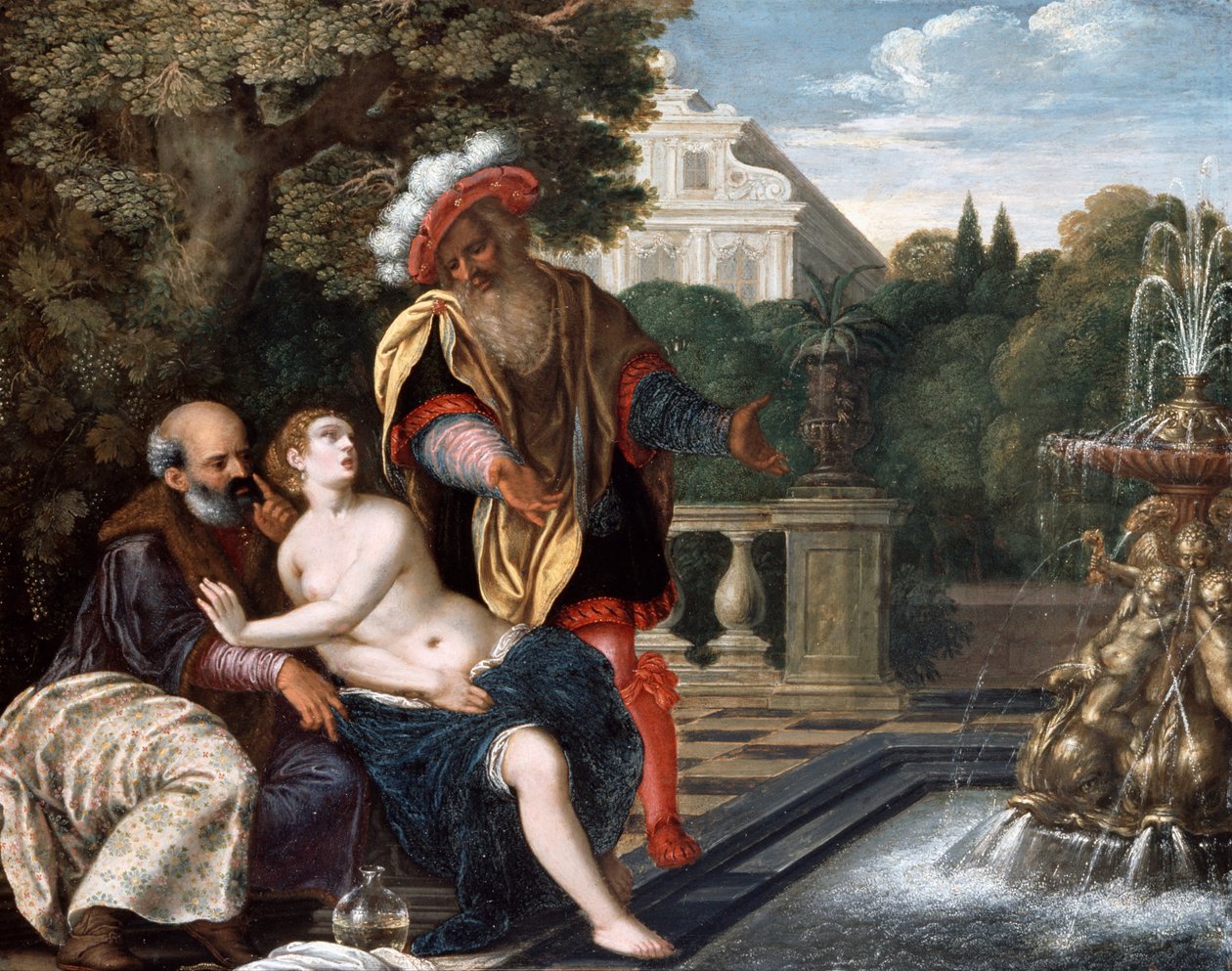 Susanna and the Elders av Jakob Ernst Thomann von Hagelstein