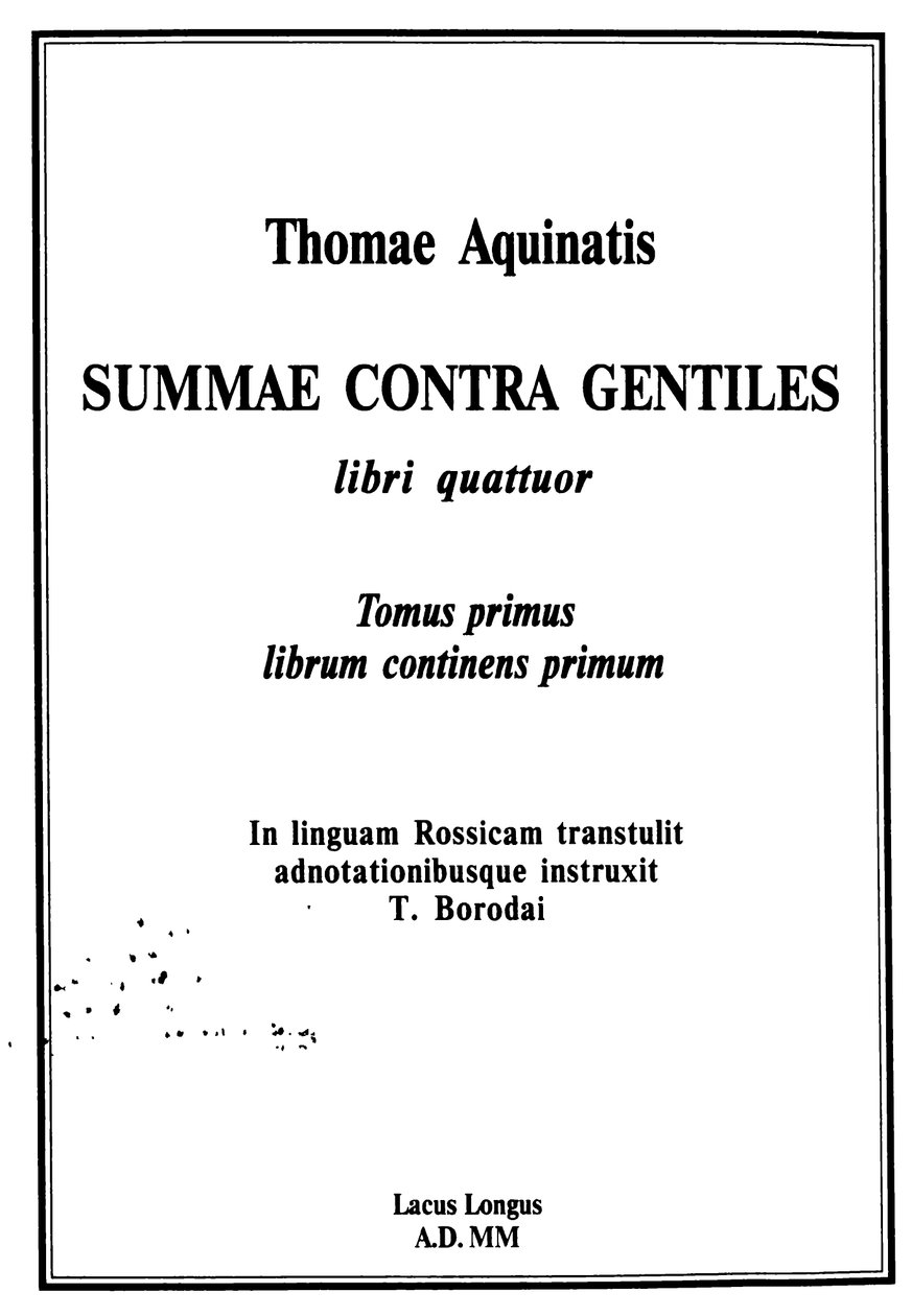 Titelutgåva av Thomas Aquinas