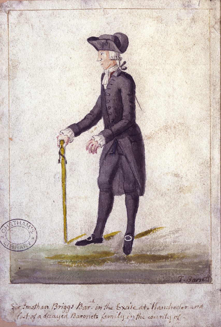 Sir Jonathan Briggs (penna, bläck och wc på papper) av Thomas Barritt