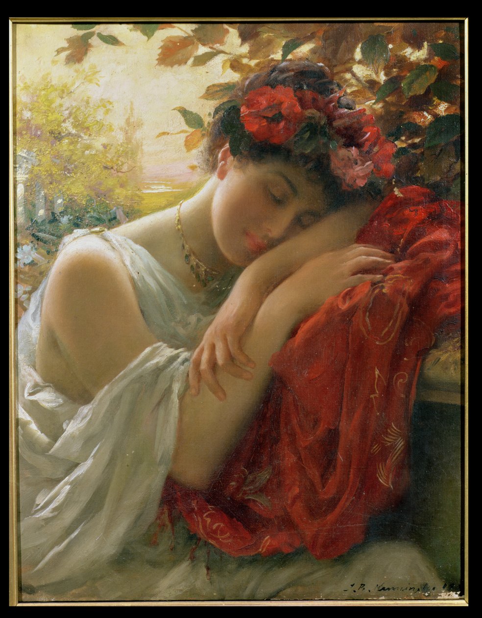 Kvinna som drömmer av Thomas Benjamin Kennington