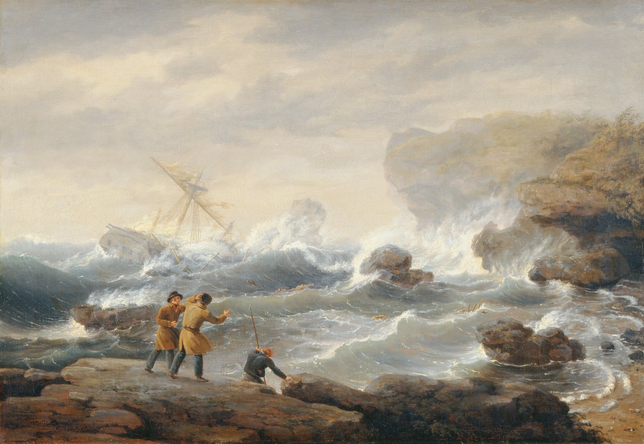 Skeppsbrott, 1829 av Thomas Birch