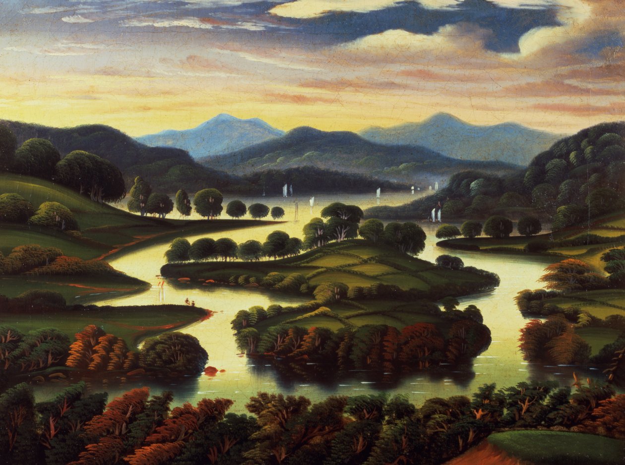 Landskap (möjligen New York State) c.1850 av Thomas Chambers