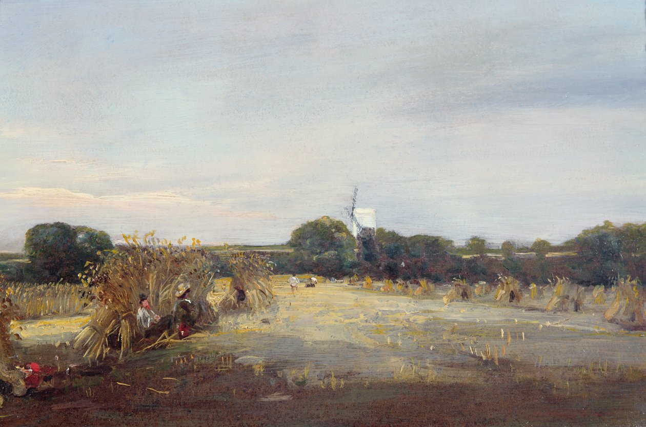 Sommarskörd nära Henglesbury Head av Thomas Churchyard