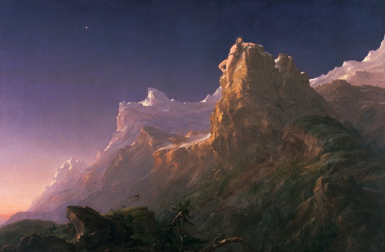 Prometheus bunden av Thomas Cole