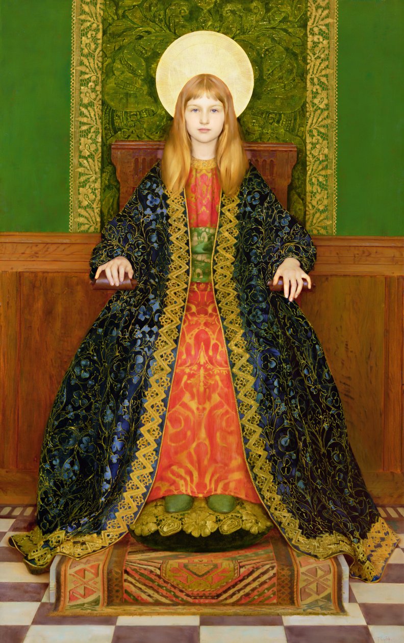 The Child Enthroned, c.1894 av Thomas Cooper Gotch