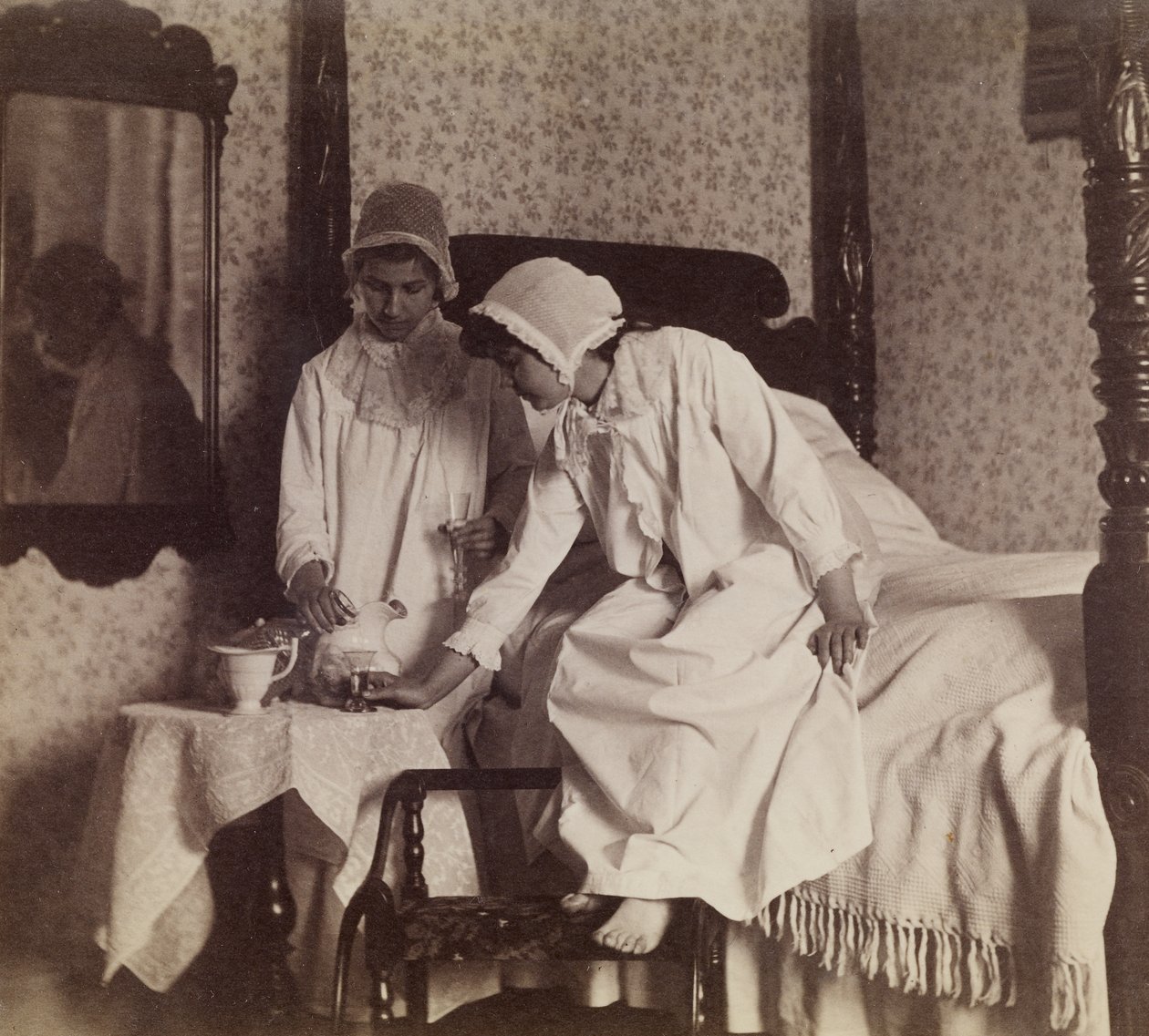 Miss Van Buren and Miss Willoughbly, c.1890 (albumin silvertryck) av Thomas Eakins
