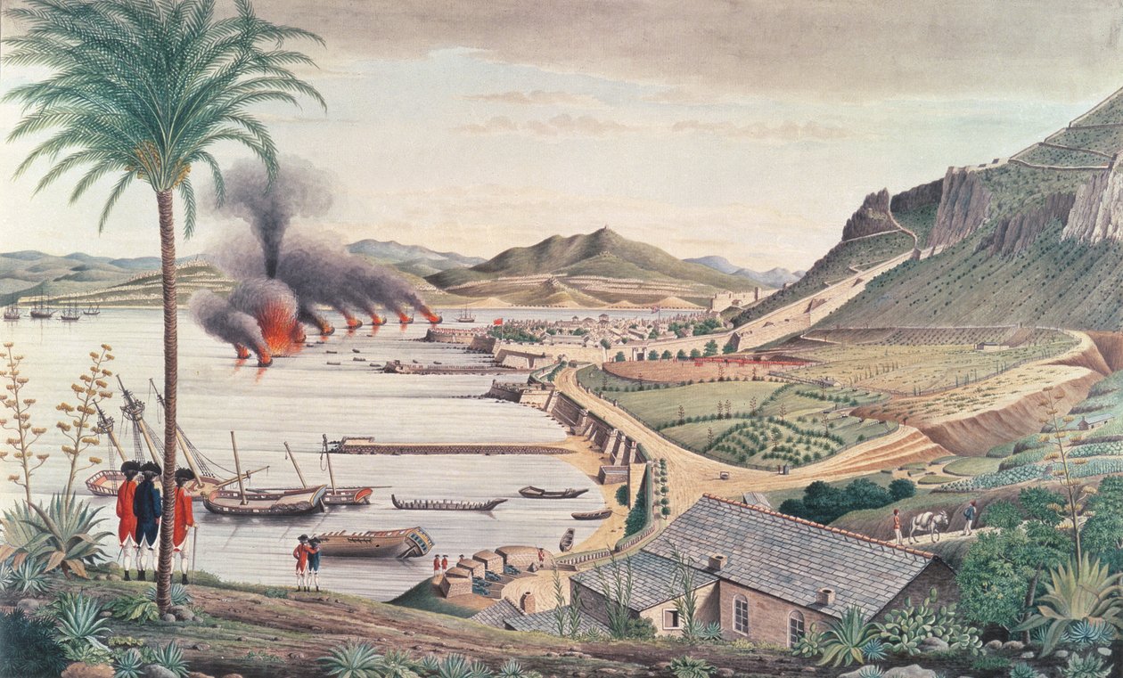 Gibraltar i le taeao ina ua maeʻa le osofaʻiga tele a Franco-Spanish, 1783 swed av Thomas Davies