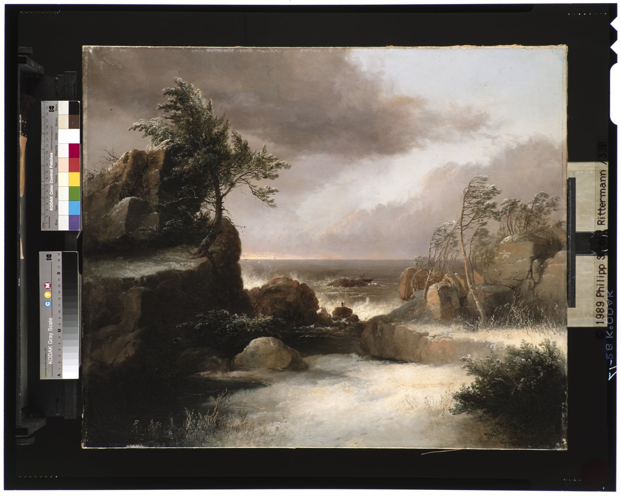 Skeppsbrott, 1834 av Thomas Doughty