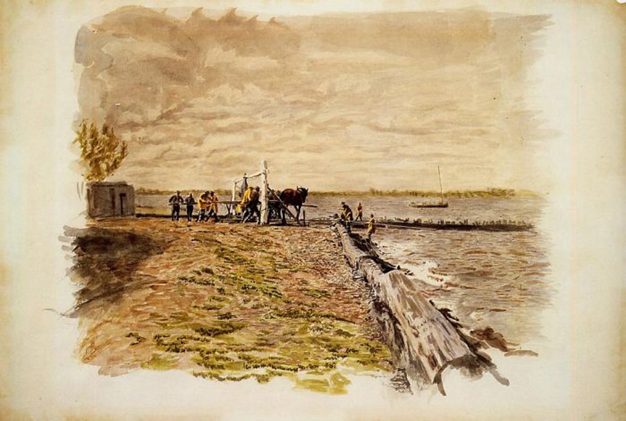 Ritning av Seine av Thomas Eakins