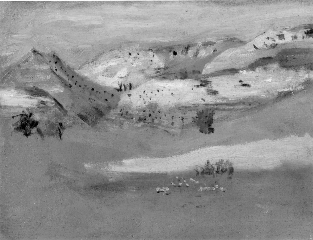 Study for Cowboys in the Badlands by Thomas Eakins av Thomas Eakins