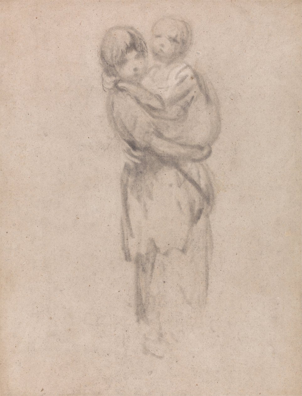 En ung flicka som håller ett barn av Thomas Gainsborough