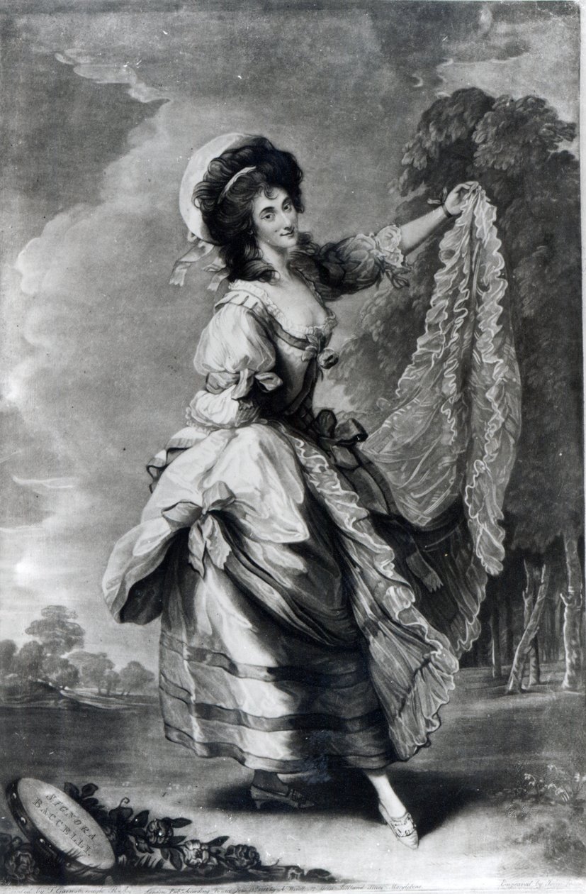 Giovanna Baccelli, graverad av John Jones (mezzotint) av Thomas Gainsborough