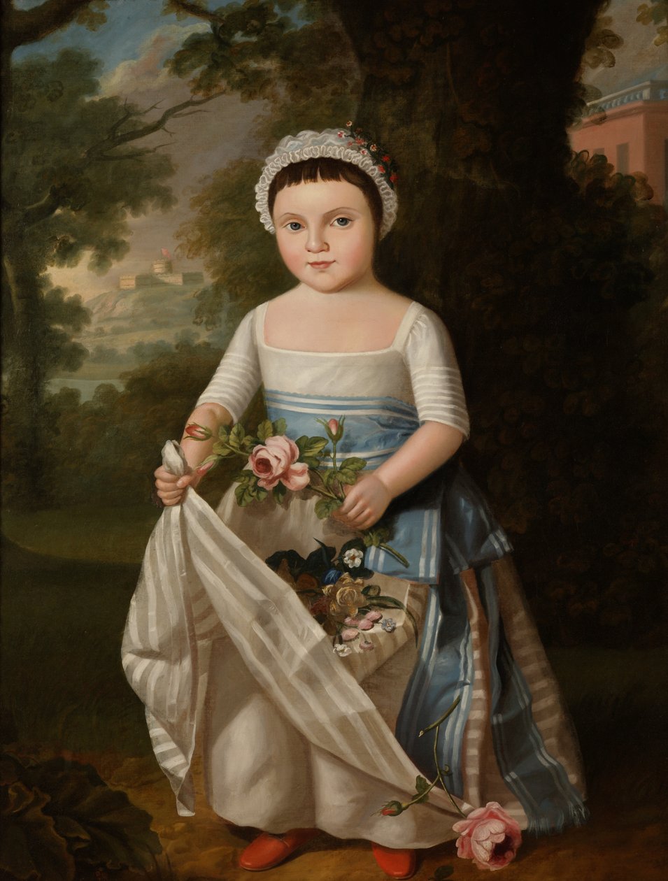 Flicka med rosor av Thomas Gainsborough