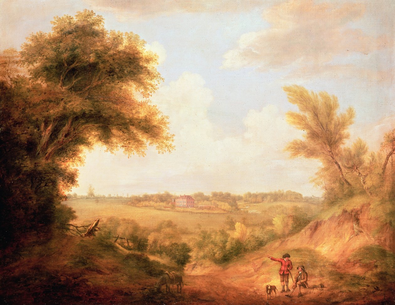 Landskap med hus, 1700-tal av Thomas Gainsborough