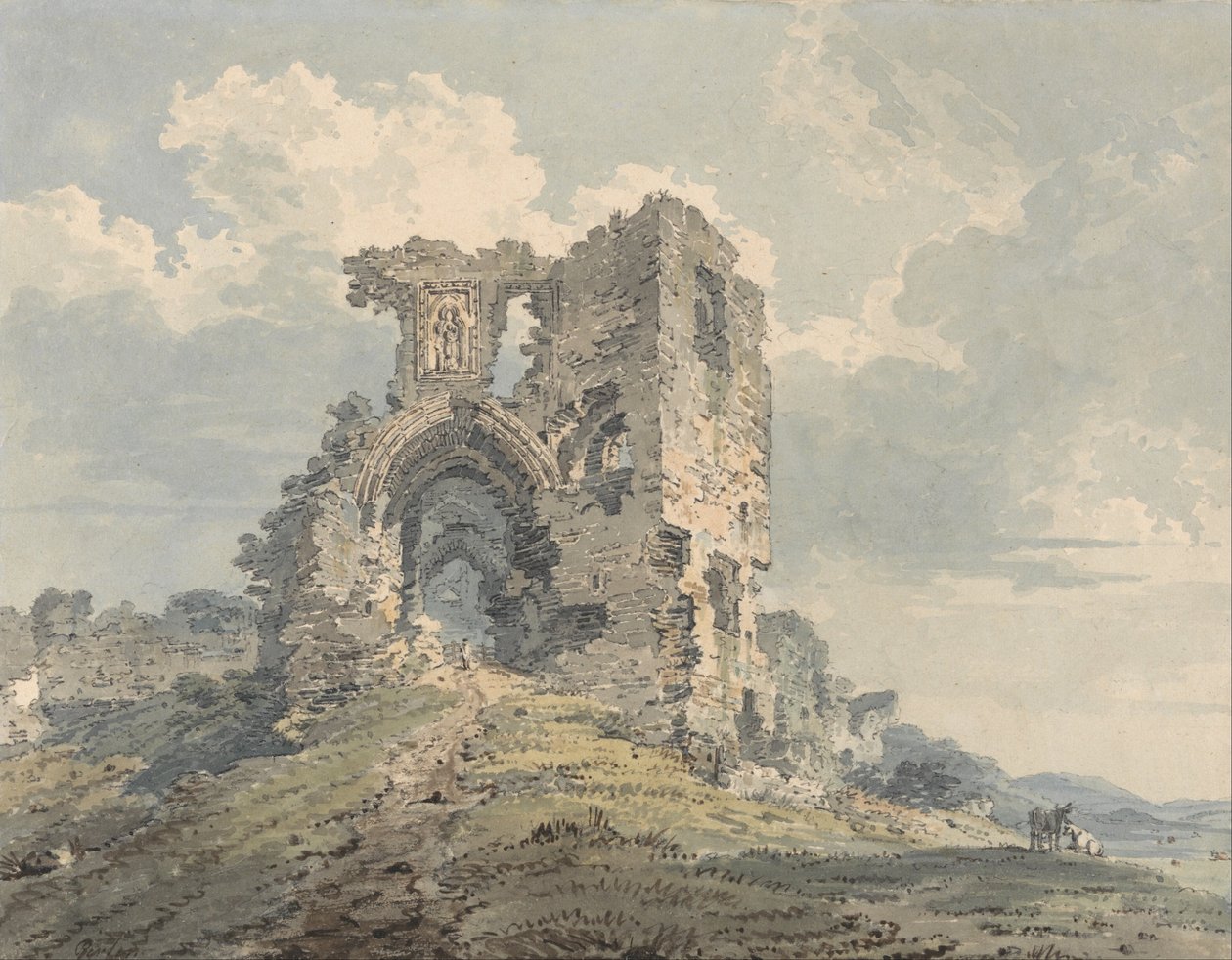Denbigh Castle av Thomas Girtin