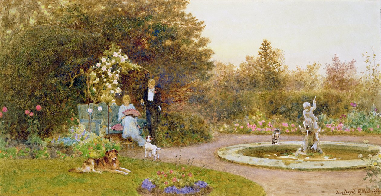 Förlovad, 1895 av Thomas James Lloyd
