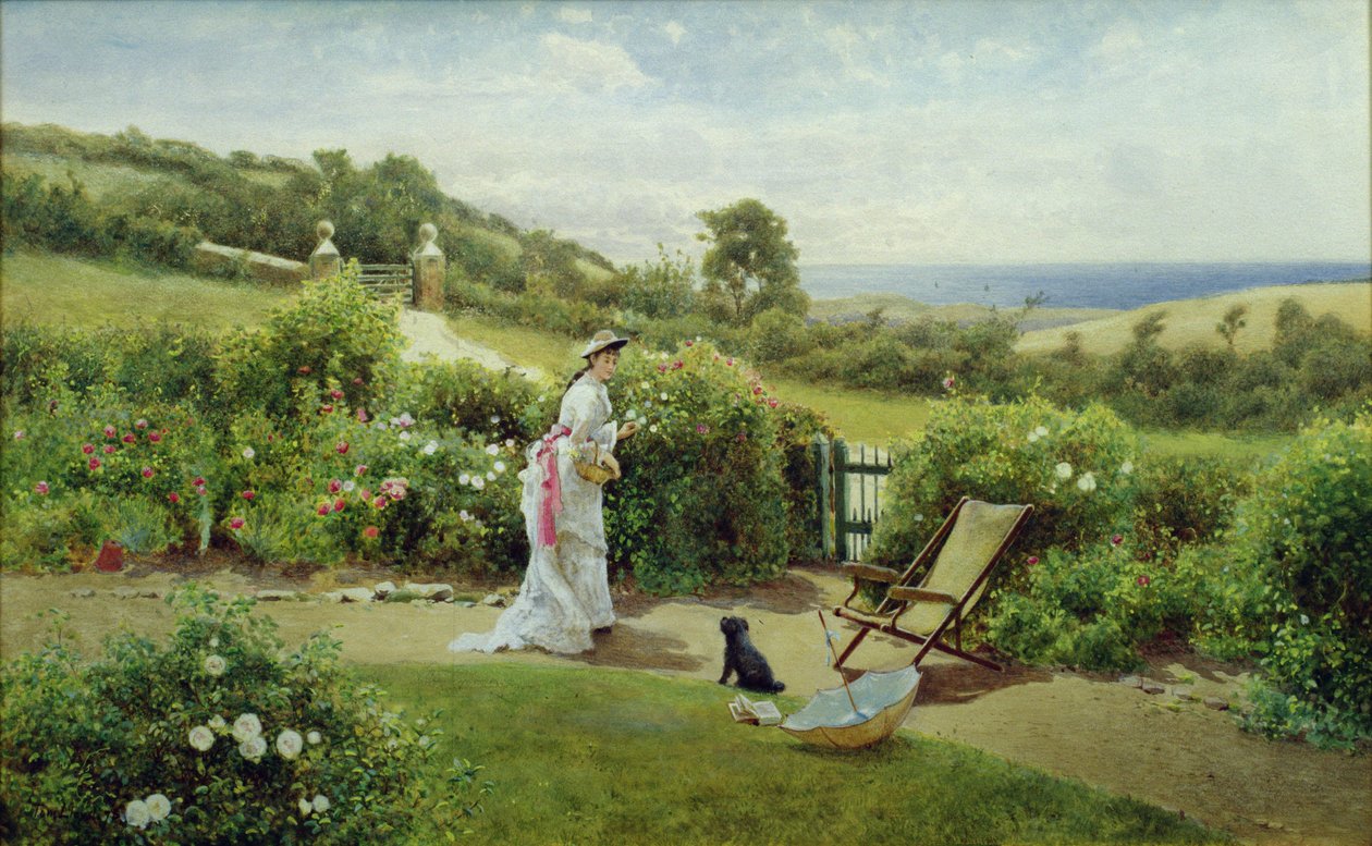 I trädgården, 1903 av Thomas James Lloyd
