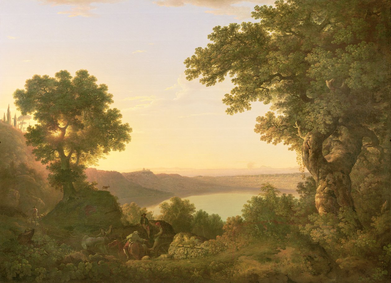 Albanosjön, Italien, 1777 av Thomas Jones