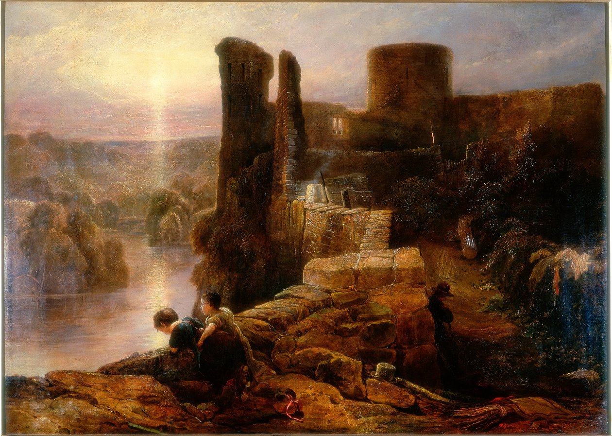 Barnard Castle, grevskapet Durham, omkring 1826 av Thomas Miles Richardson