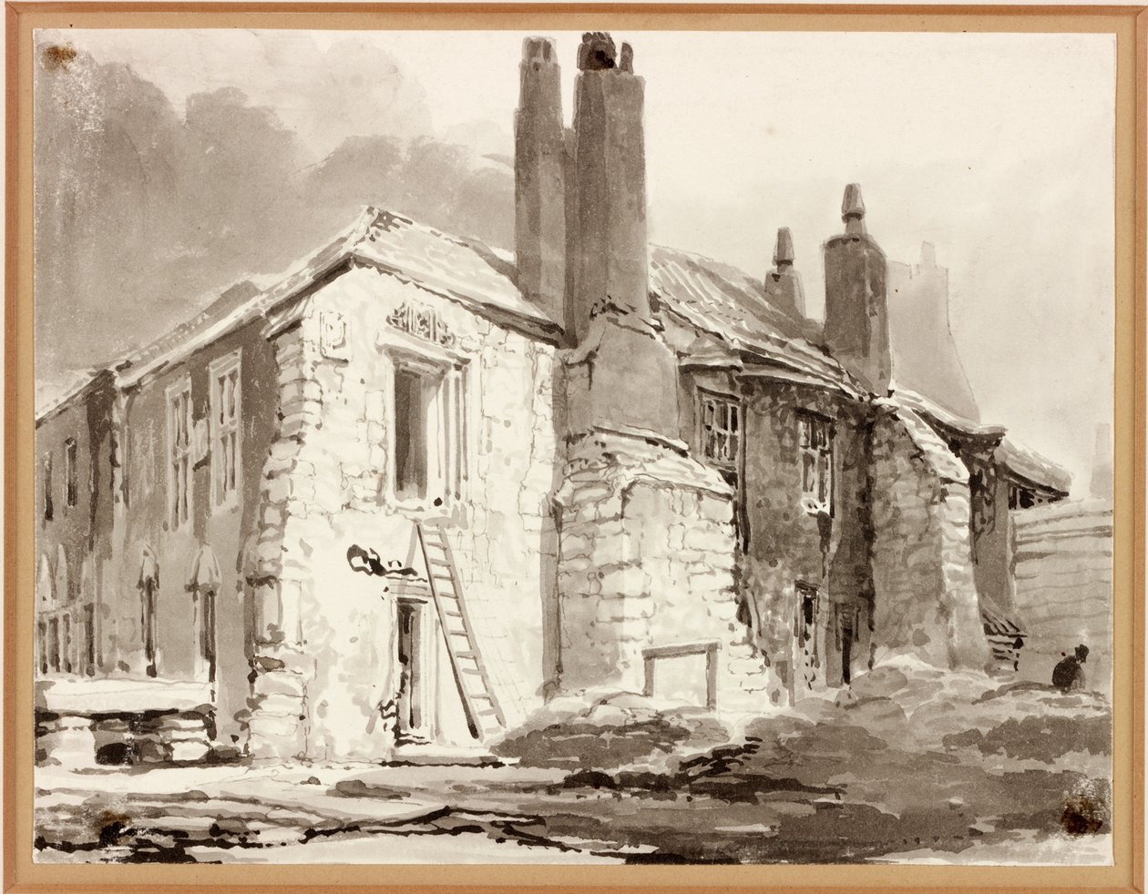 Black Friars (akvarell (tvätt) på papper (på kort)) av Thomas Miles Richardson