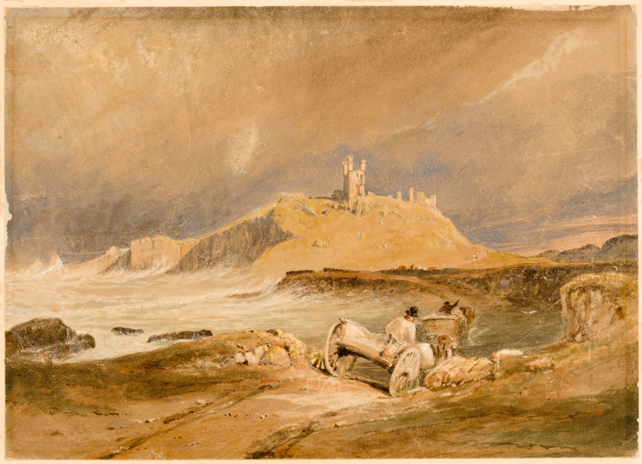 Dunstanburgh Castle (kroppsfärg) av Thomas Miles Richardson