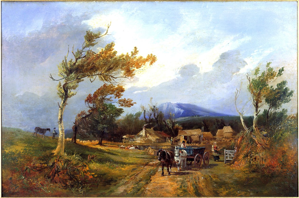 Teesdale (olja på panel (trä)) av Thomas Miles Richardson