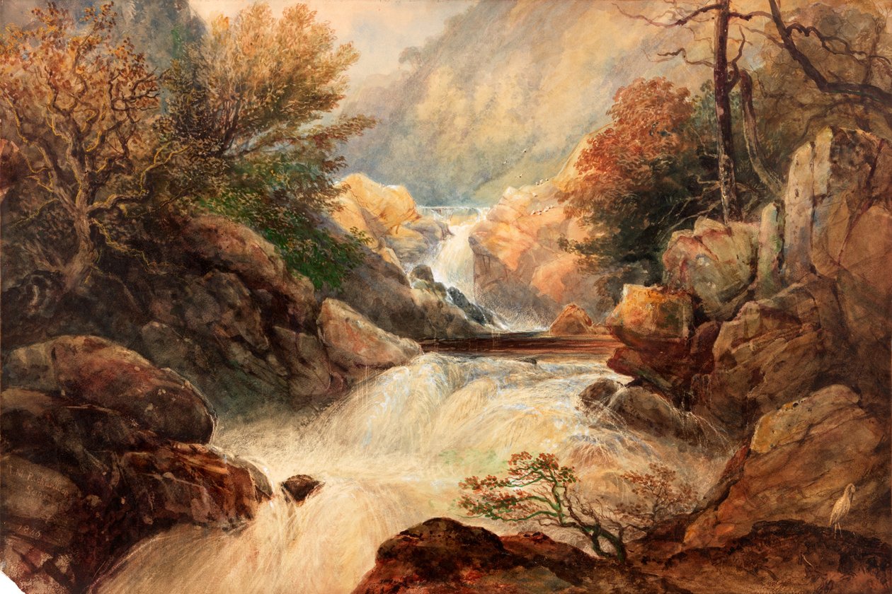 The Falls of Lochy (kroppsfärg) av Thomas Miles Richardson